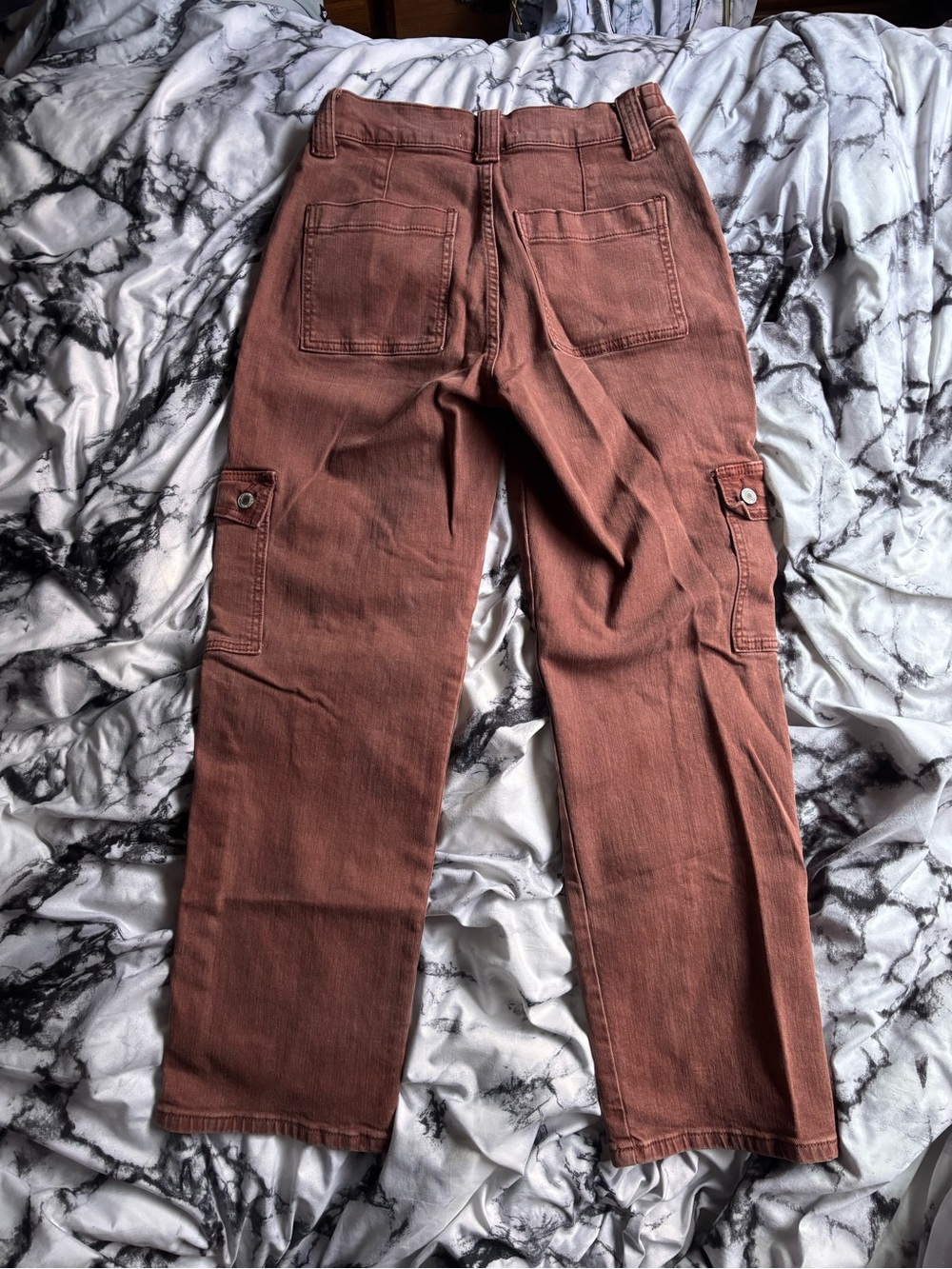 Wide Leg Women's Jeans in Mauve Pink - Relaxed Flare Style - Picture 3 of 4